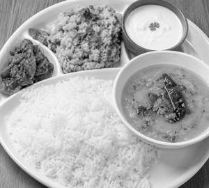 Dal Rice Chokha {Free+Dahi+Achar