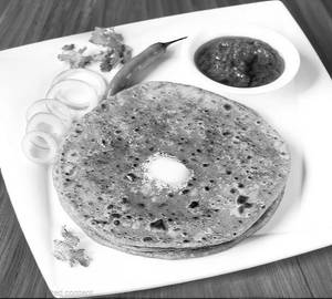 Alu pratha with Chutney, Catchup & Pickle