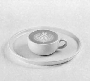 Hot Flat White Coffee