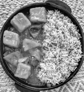 Chilli Paneer With Fried Rice