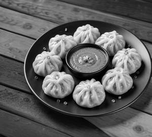 Veg momo+cold coffee
