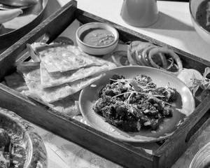 Ghee Roast Paneer With Kori Laccha Paratha
