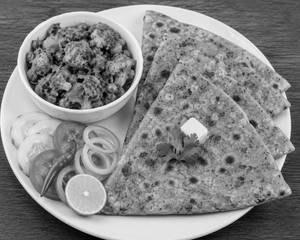 2 Paratha With Sabji + salad