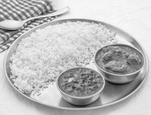 High Protein Chicken Curry and Amritsari Dal Meal