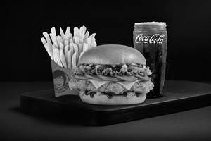 Korean Fried Chicken Pepperoni Burger Combo