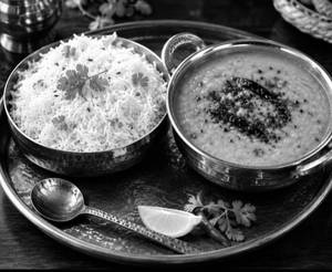 Steamed Basmati Rice [ 500 Ml ] With Dal Tadka ( 300 Ml )