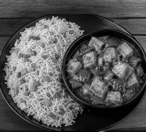 Veg fried rice with paneer chilli [ NO ONION NO GARLIC  ]