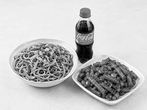 Chilli Garlic Noodle + Honey Chilli Potato +coke250ml  Combo