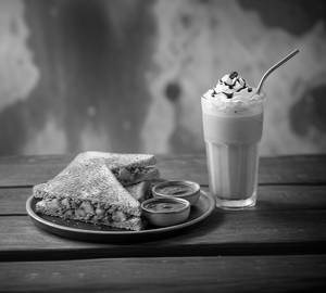 Aloo Sandwich and Cold Coffee