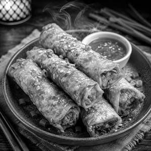 Crispy Crunch Chowmin Spring  Rolls