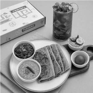 Mix Vegetable & Dal Fry Thali for One with Classic Mint Lemonade