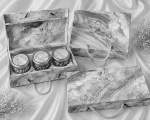 Handle Dryfruit Box -3 Jar.