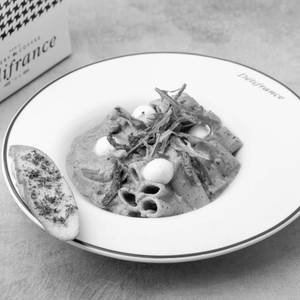 Truffled Rigatoni Alla Mushroom Thyme Creamy Cheese Sauce