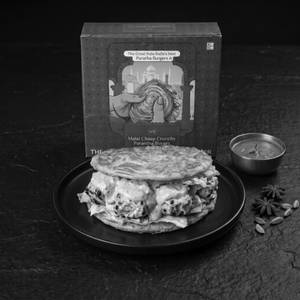 Malai Chaap Parantha Burger