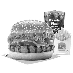 Chicken Whopper Jr Fizzy Meal.
