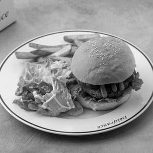 Charred Greens & Beet-Berg Burger