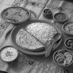 Pahuna Besan Sabji Thali