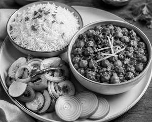 Chole + Rice + Salad