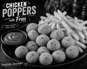 Chicken Poppers With Fries