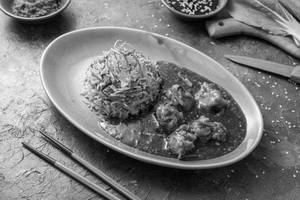 Veg Fried Rice With Choice Of Chicken Bowl Combo