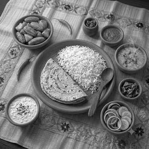 Pahuna Aloo Bhujia Thali