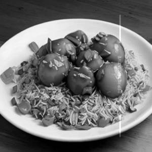 Egg Manchurian Fried Rice