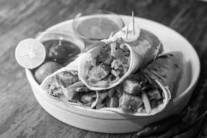 Harissa Paneer Tikka Spinach Wrap