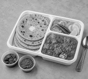 Kadhai Paneer - 4 Tawa Butter Roti Salad Achar