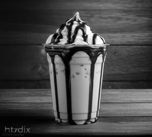 Cold coffee with ice cream