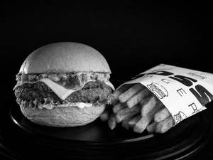 Guacamole Black Bean Burger Combo