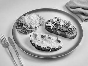 Mushroom Scrambled Eggs On Sourdough