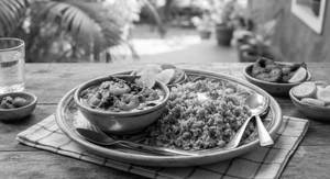 Goan Prawn Curry Goan Rice Combo