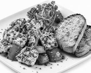 Mix Herb Grilled Cottaged Cheese With Garlic Bread