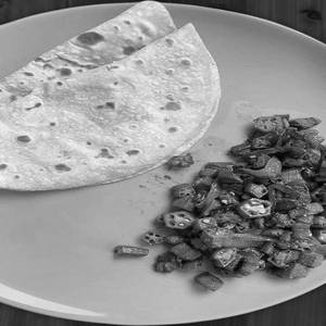 Bhindi Ki Sabji - >4 Tawa Roti