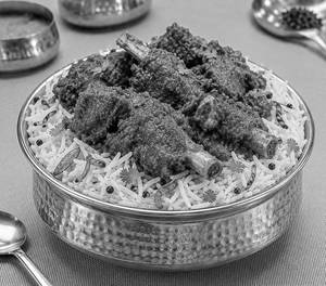 Godavari Mutton Fry Piece White Biryani