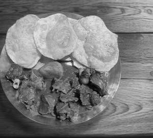 Poori With Mutton Curry