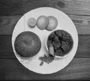 Sangati with mutton curry