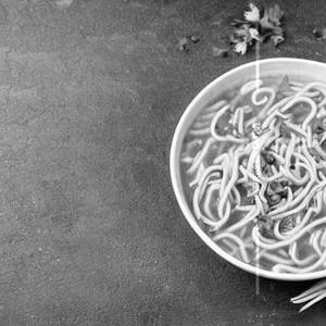 Chicken Garlic Noodles Soup