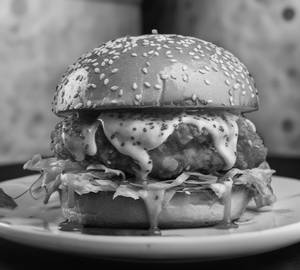 Onion mushroom chicken Burger