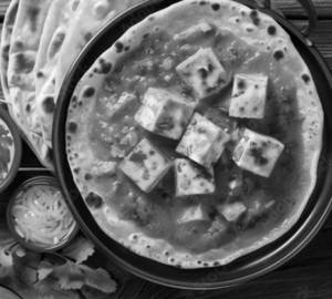 Laccha paratha [2] with hot garlic paneer [3 pieces]