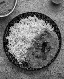 White rice with dal curry