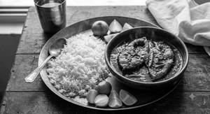 White Rice With Fish Pulusu[2 piece]
