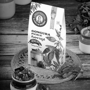 GONGURA PICKLE WITHOUT GARLIC POUCH 400GMS