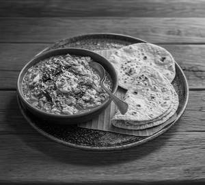 Tava roti 3 piece with egg tarka