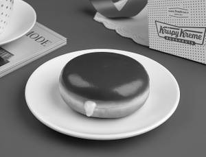 Chocolate Iced Custard Doughnut