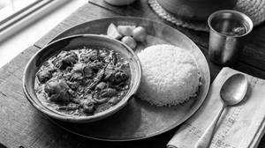 White Rice With Natukodi Curry