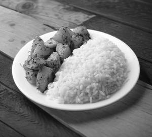 rice with Darjeeling aloo dum