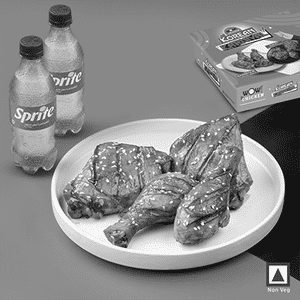 Korean Barbeque Grilled Wings 4 Pcs + 2 Sprite 250Ml