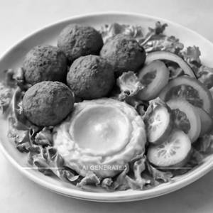 Falafel Hummus Salad