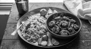 Bagara Rice With Prawns Fry